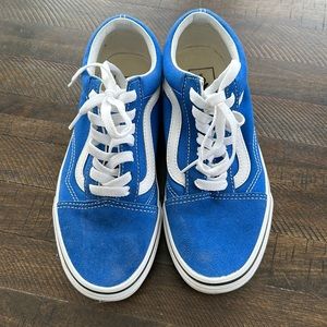 VANS OFF THE WALL TENNIS SHOES | royal blue and white | Sz 5 Men’s, 6.5 Women’s
